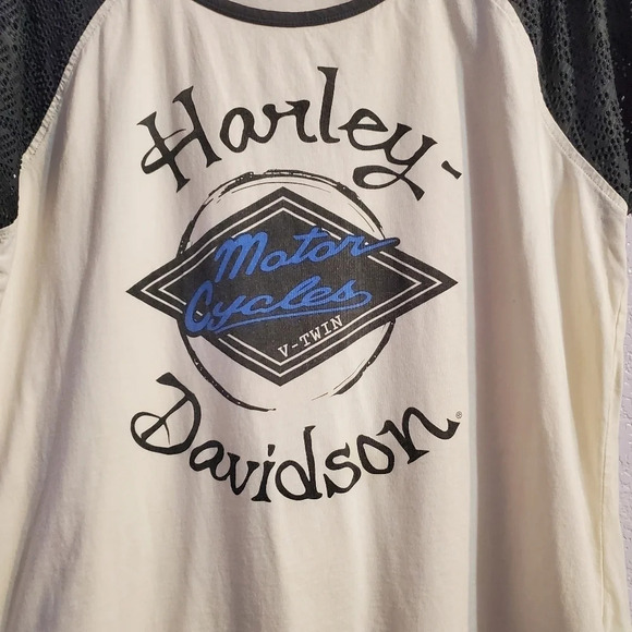 Harley Davidson Motorcycles Women's Mesh Lace Accent Tee 2XL - Picture 2 of 5